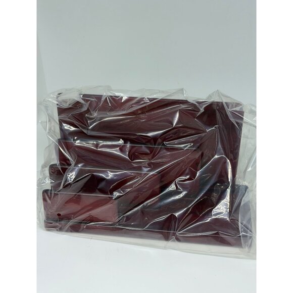 VTG Swingline Wood Vertical Sorter Organizer Mahogany Desk Letter Mail File New - Picture 6 of 6